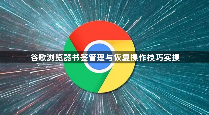 谷歌浏览器书签管理与恢复操作技巧实操1