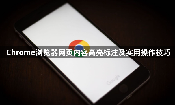 Chrome浏览器网页内容高亮标注及实用操作技巧1