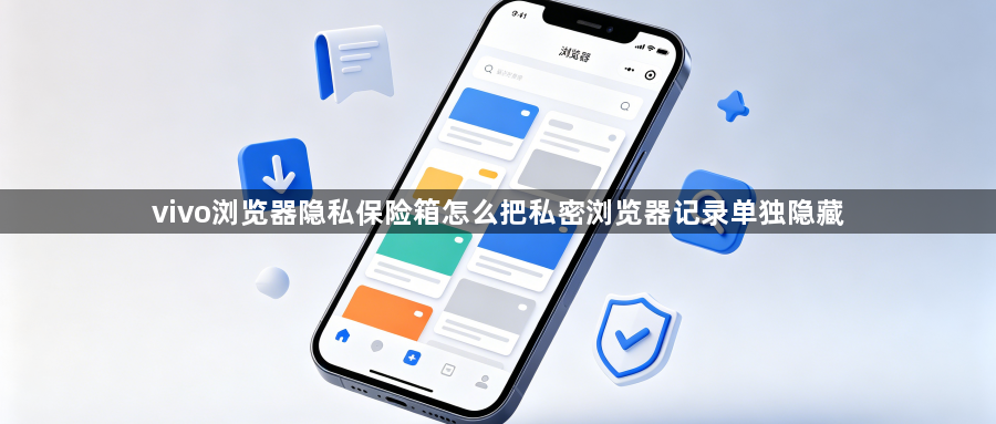 vivo浏览器隐私保险箱怎么把私密浏览器记录单独隐藏1