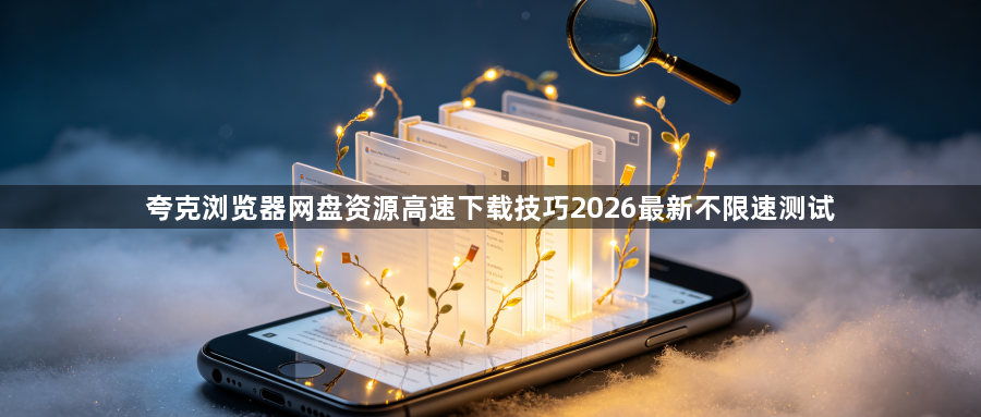 夸克浏览器网盘资源高速下载技巧2026最新不限速测试1