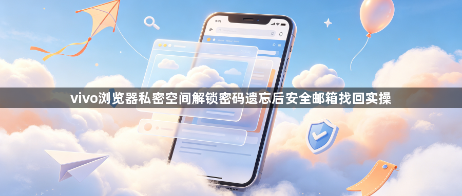 vivo浏览器私密空间解锁密码遗忘后安全邮箱找回实操1