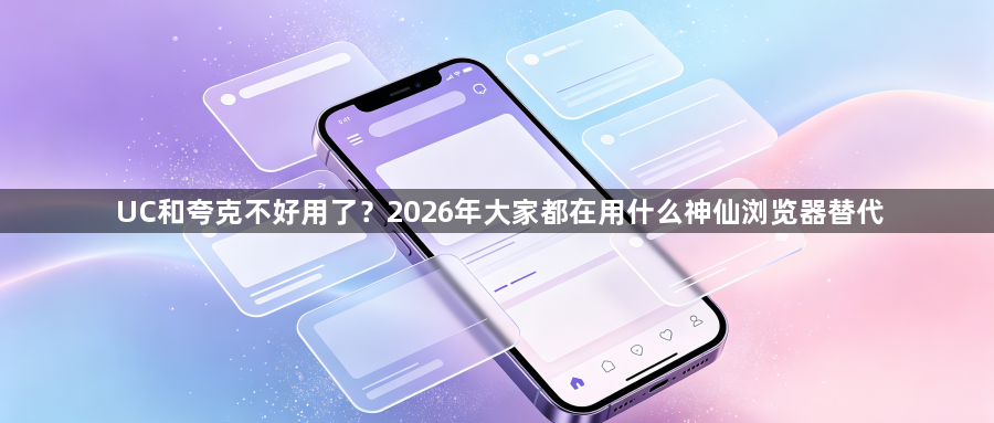 UC和夸克不好用了？2026年大家都在用什么神仙浏览器替代1