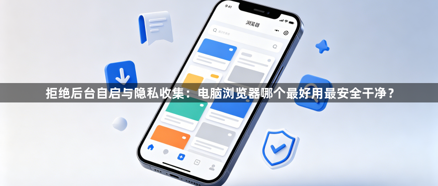 拒绝后台自启与隐私收集：电脑浏览器哪个最好用最安全干净？1