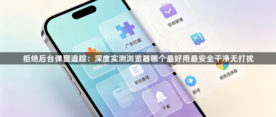 拒绝后台弹窗追踪：深度实测浏览器哪个最好用最安全干净无打扰1