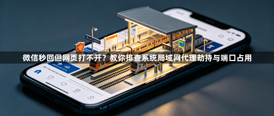 微信秒回但网页打不开？教你排查系统局域网代理劫持与端口占用1