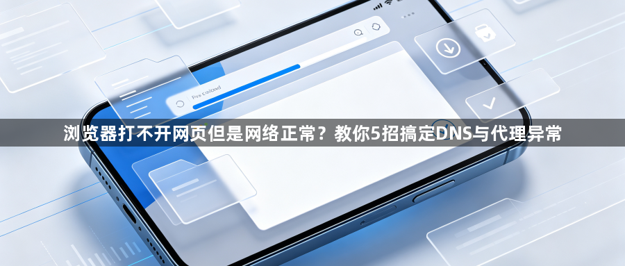 浏览器打不开网页但是网络正常？教你5招搞定DNS与代理异常1