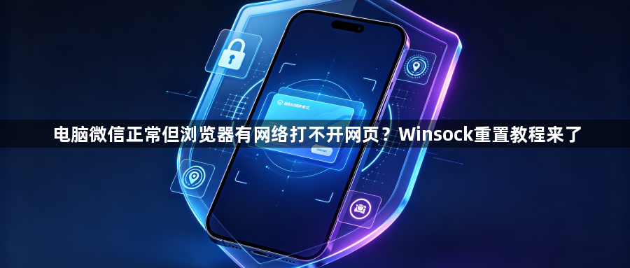 电脑微信正常但浏览器有网络打不开网页？Winsock重置教程来了1