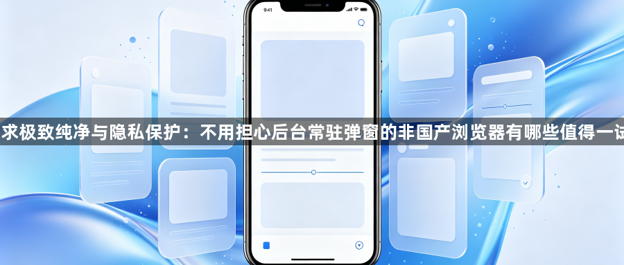 追求极致纯净与隐私保护：不用担心后台常驻弹窗的非国产浏览器有哪些值得一试？1