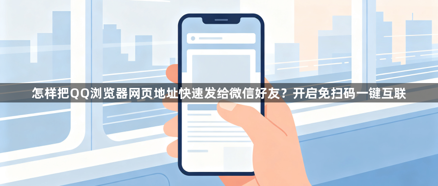 怎样把QQ浏览器网页地址快速发给微信好友?开启免扫码一键互联1