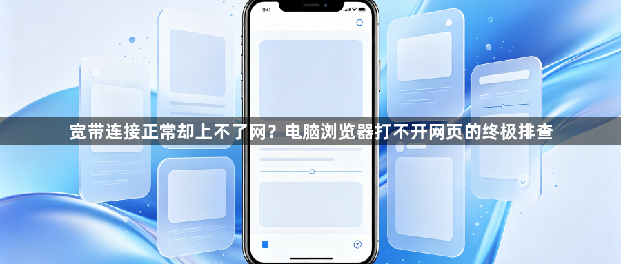 宽带连接正常却上不了网?电脑浏览器打不开网页的终极排查1