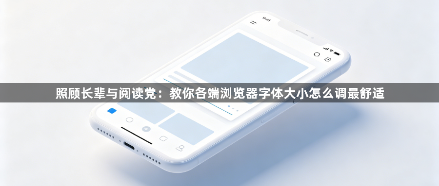 照顾长辈与阅读党：教你各端浏览器字体大小怎么调最舒适1