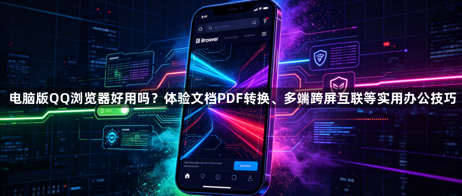 电脑版QQ浏览器好用吗？体验文档PDF转换、多端跨屏互联等实用办公技巧1
